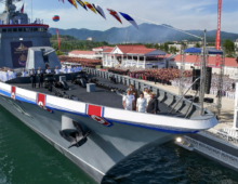 North Korea launches ‘restored’ warship at ceremony, weeks after it capsized